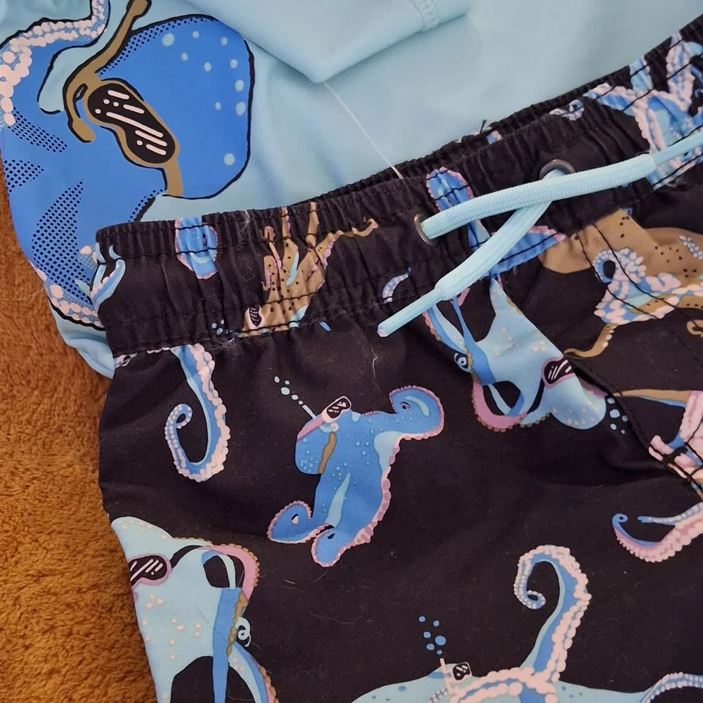 Blue Octopus Rash Guard Set - Picture 2 of 3